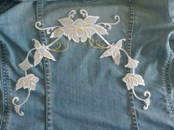 Patch dos entier Fleurs Blanches