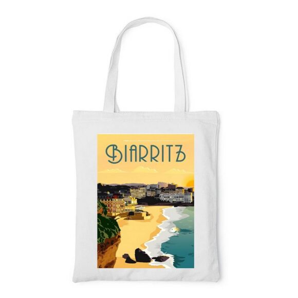 Tote Bag, sac en Toile Personnalisé de Biarritz – Image 2