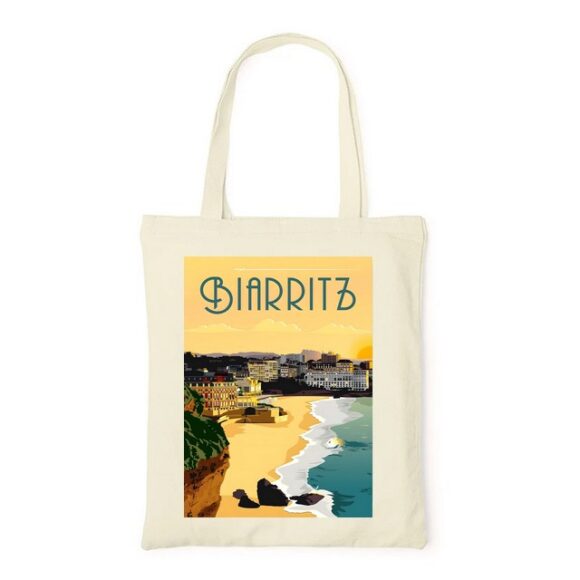 Tote Bag, sac en Toile Personnalisé de Biarritz – Image 3