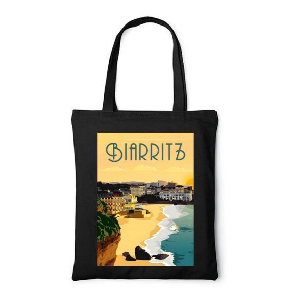 Tote Bag, sac en Toile Personnalisé de Biarritz – Image 4