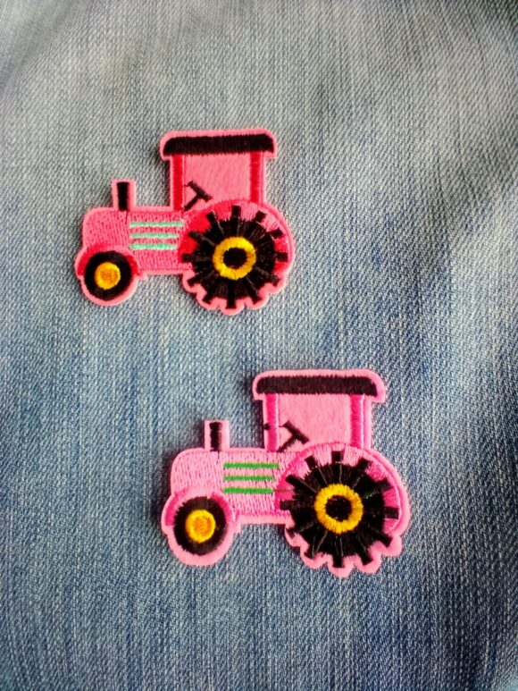 Patch 2 Tracteurs roses