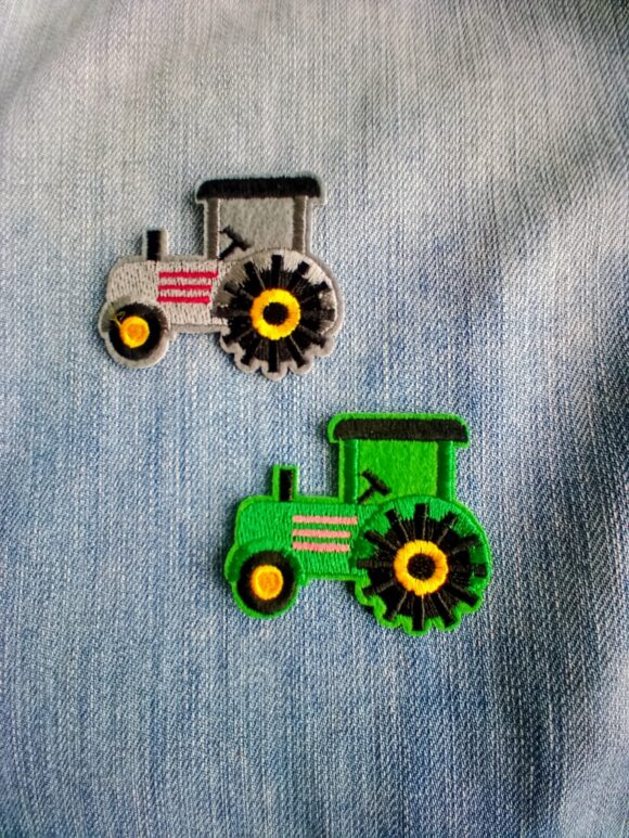 Patch 2 tracteurs Vert/Gris